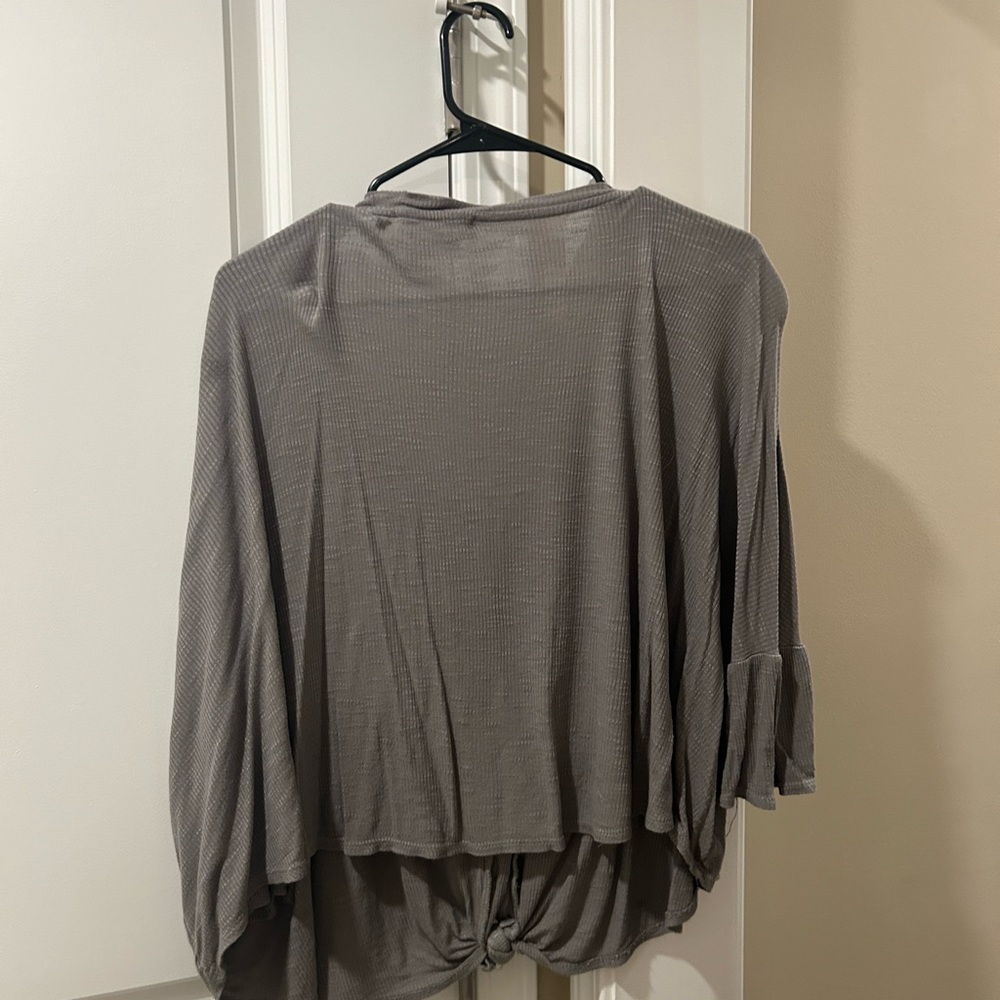 Pink Republic Green Boxy Tie Front Crop Top